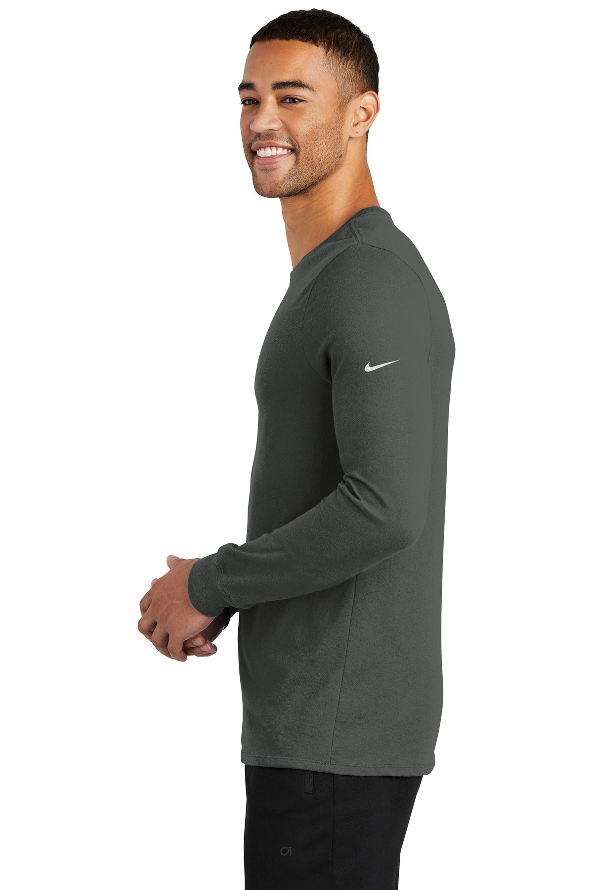 Nike Dri-FIT Cotton/Poly Long Sleeve Tee. NKBQ5230 - DFW Impression