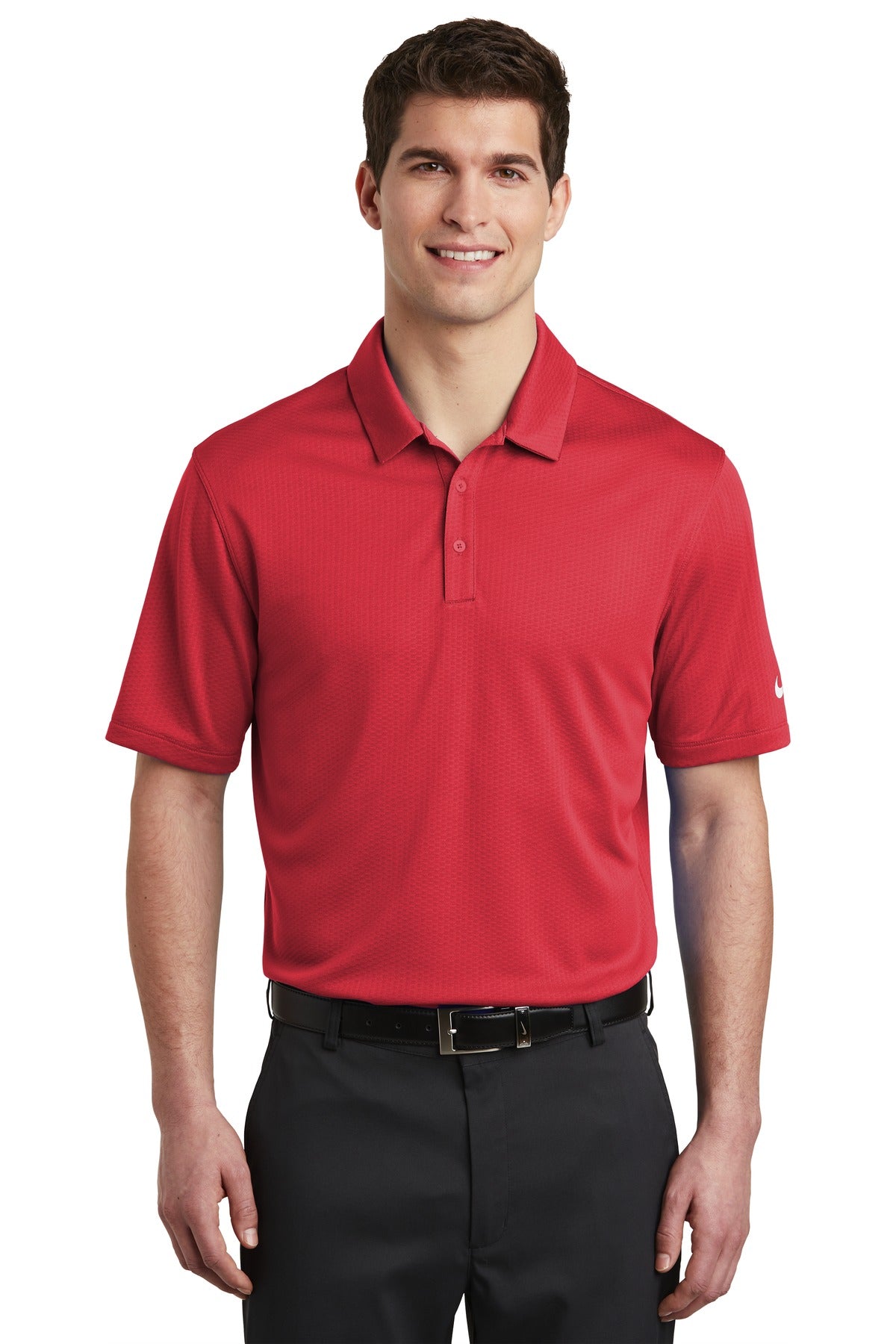 Nike Dri-FIT Hex Textured Polo. NKAH6266 - DFW Impression