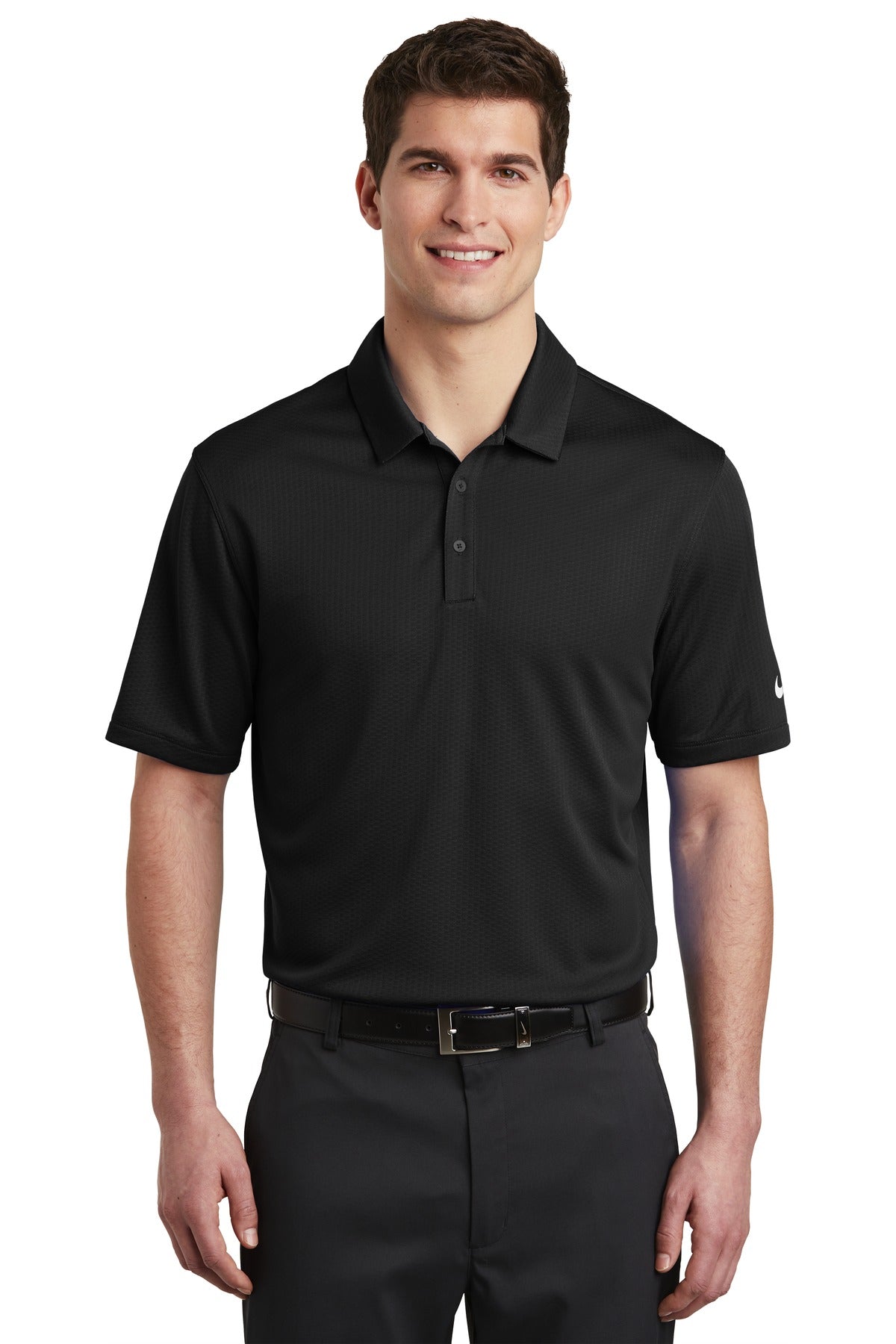 Nike Dri-FIT Hex Textured Polo. NKAH6266 - DFW Impression