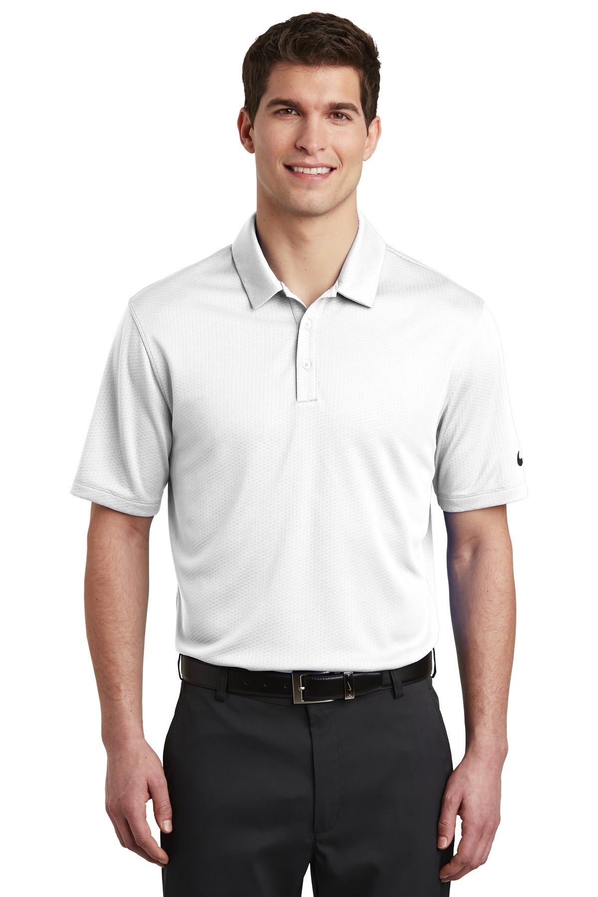 Nike Dri-FIT Hex Textured Polo. NKAH6266 - DFW Impression