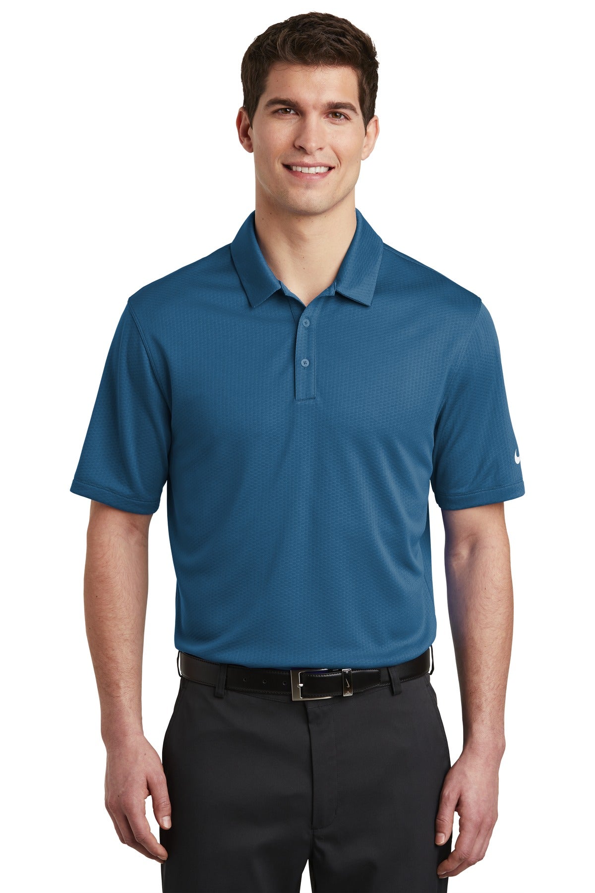 Nike Dri-FIT Hex Textured Polo. NKAH6266 - DFW Impression