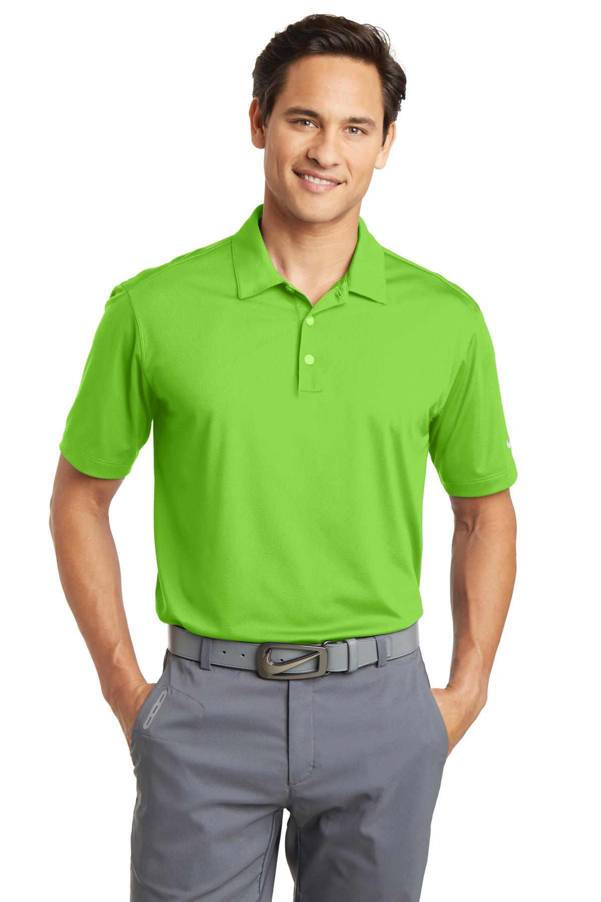 Nike Dri-FIT Vertical Mesh Polo. 637167 [Action Green] - DFW Impression