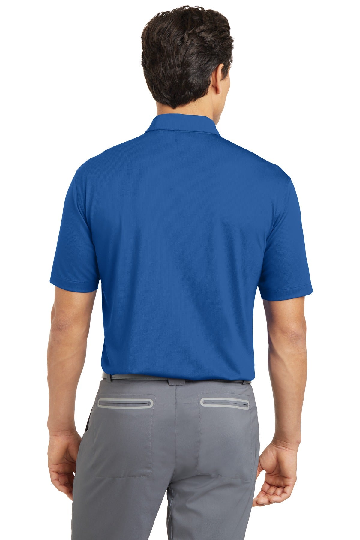 Nike Dri-FIT Vertical Mesh Polo. 637167 [Gym Blue] - DFW Impression