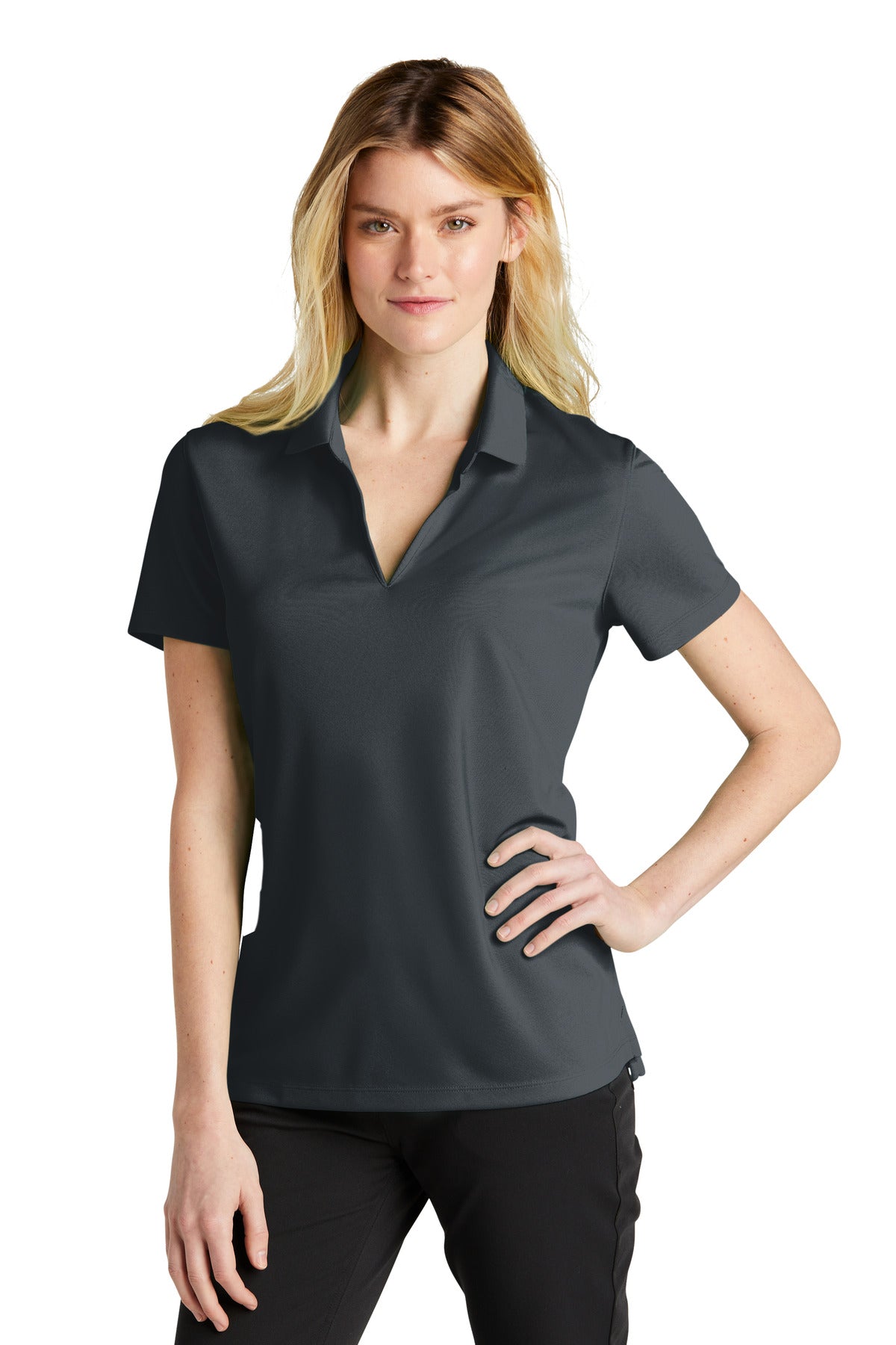 Nike Ladies Dri-FIT Micro Pique 2.0 Polo NKDC1991 [Anthracite] - DFW Impression