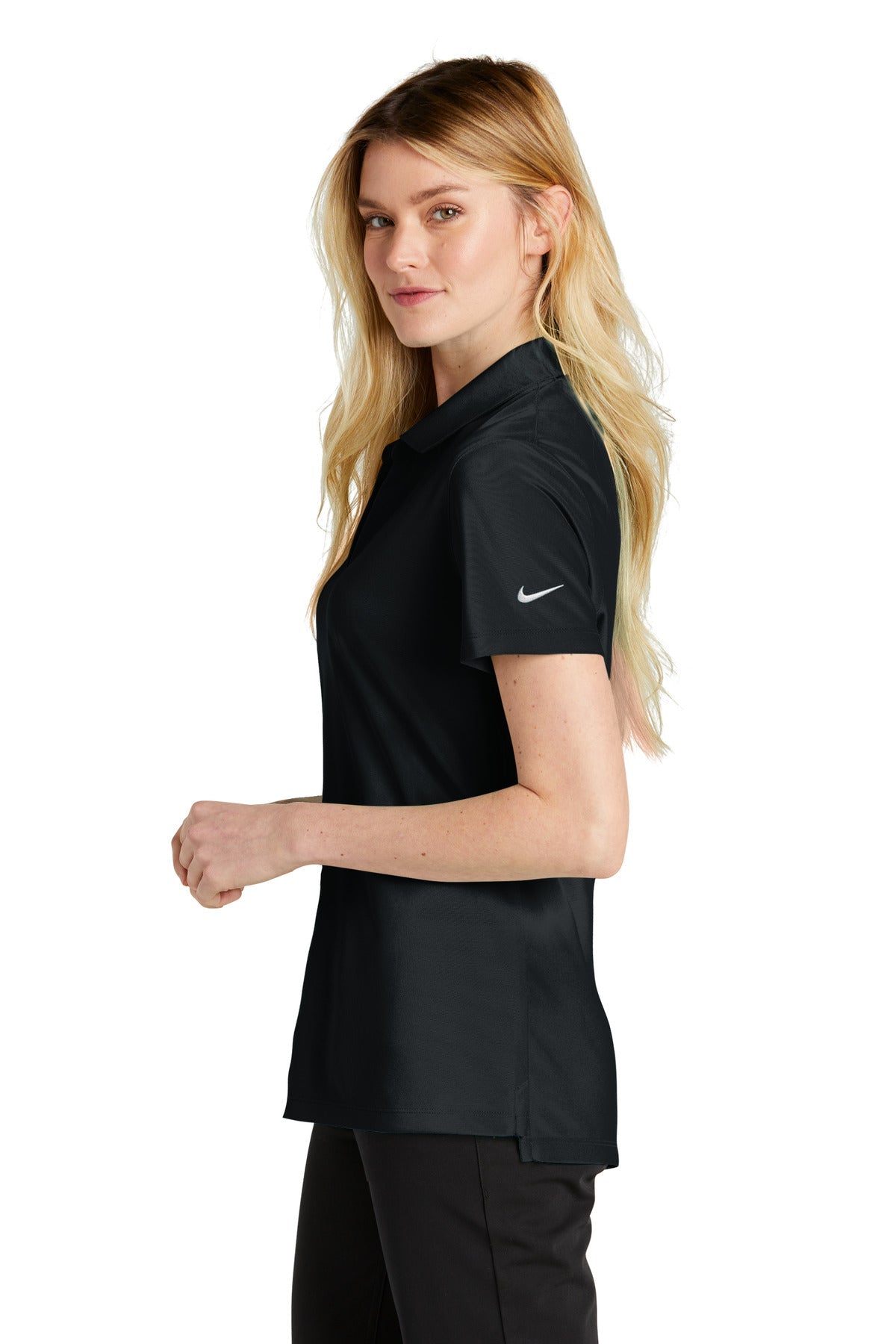 Nike Ladies Dri-FIT Micro Pique 2.0 Polo NKDC1991 [Black] - DFW Impression