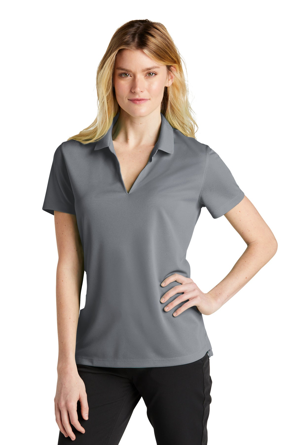 Nike Ladies Dri-FIT Micro Pique 2.0 Polo NKDC1991 [Cool Grey] - DFW Impression