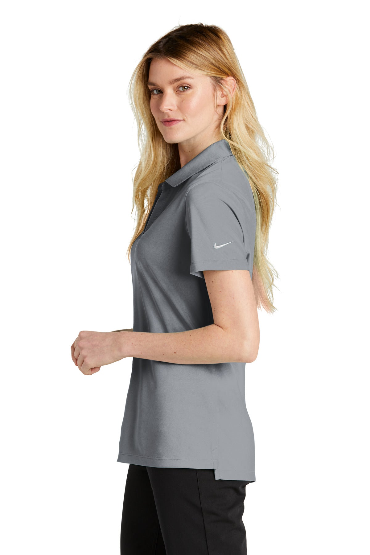 Nike Ladies Dri-FIT Micro Pique 2.0 Polo NKDC1991 [Cool Grey] - DFW Impression