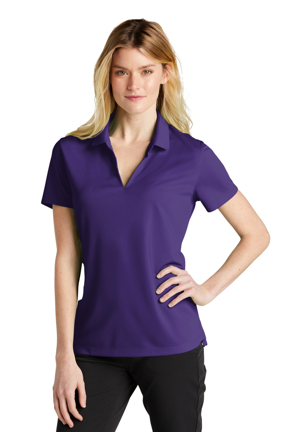 Nike Ladies Dri-FIT Micro Pique 2.0 Polo NKDC1991 [Court Purple] - DFW Impression