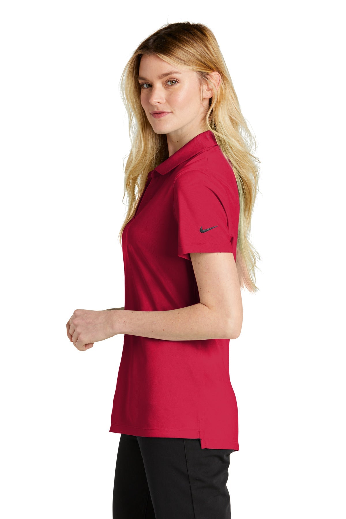 Nike Ladies Dri-FIT Micro Pique 2.0 Polo NKDC1991 [University Red] - DFW Impression