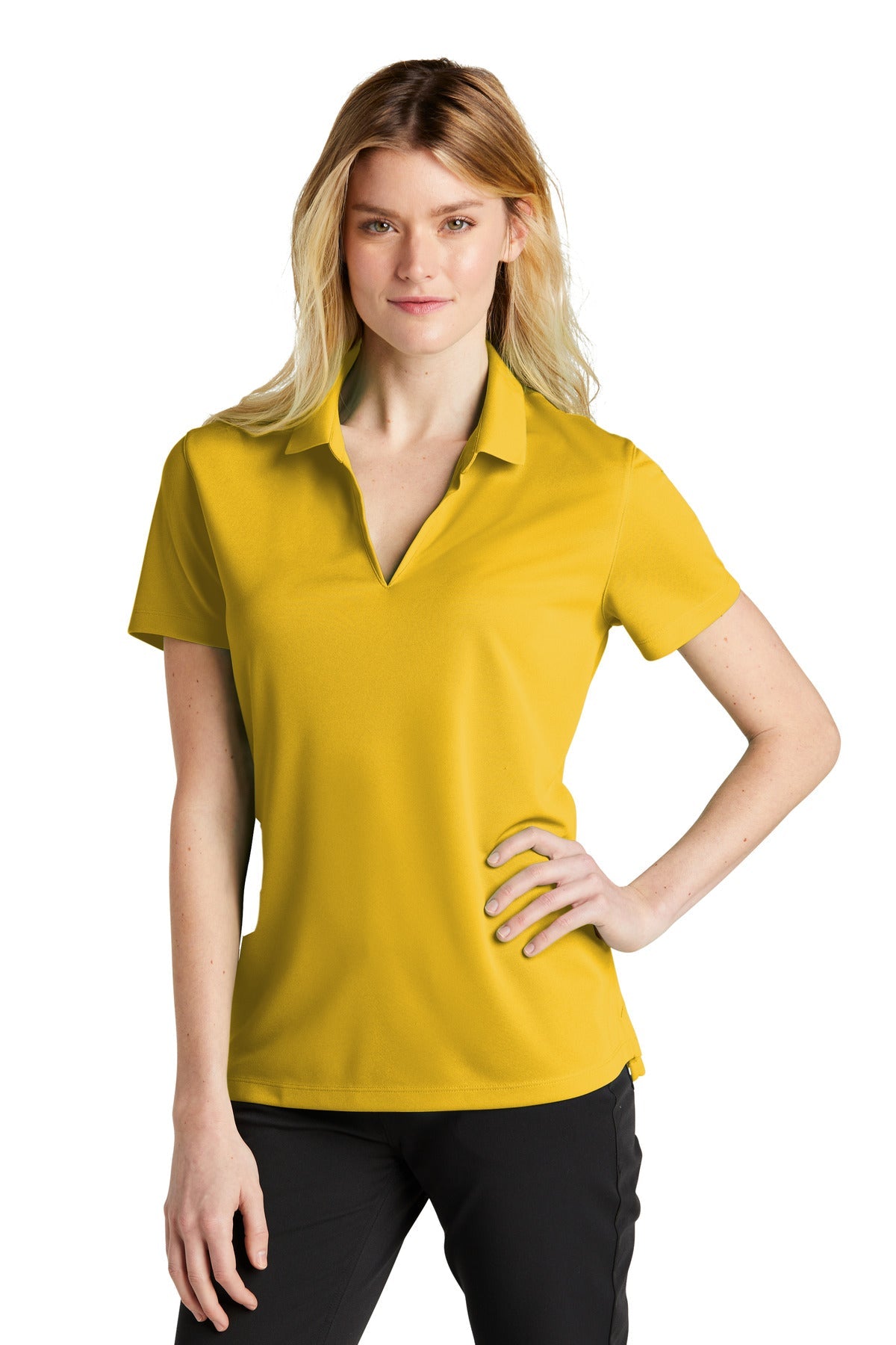 Nike Ladies Dri-FIT Micro Pique 2.0 Polo NKDC1991 [Varsity Maize] - DFW Impression