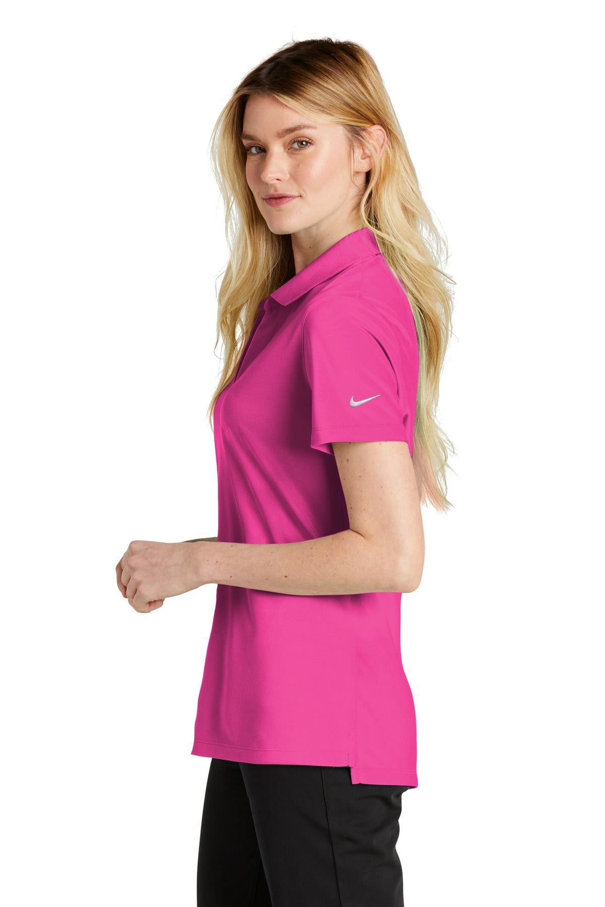 Nike Ladies Dri-FIT Micro Pique 2.0 Polo NKDC1991 [Vivid Pink] - DFW Impression