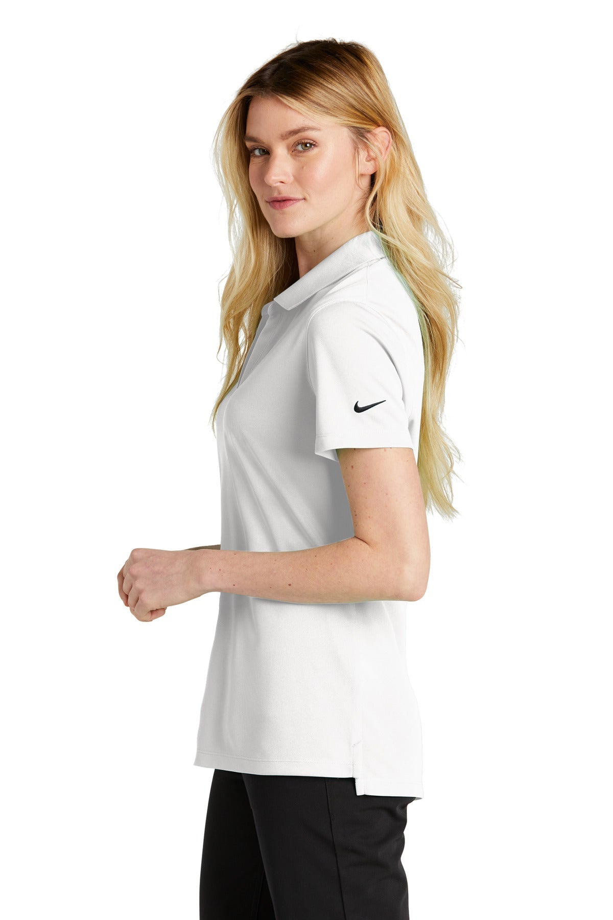 Nike Ladies Dri-FIT Micro Pique 2.0 Polo NKDC1991 [White] - DFW Impression