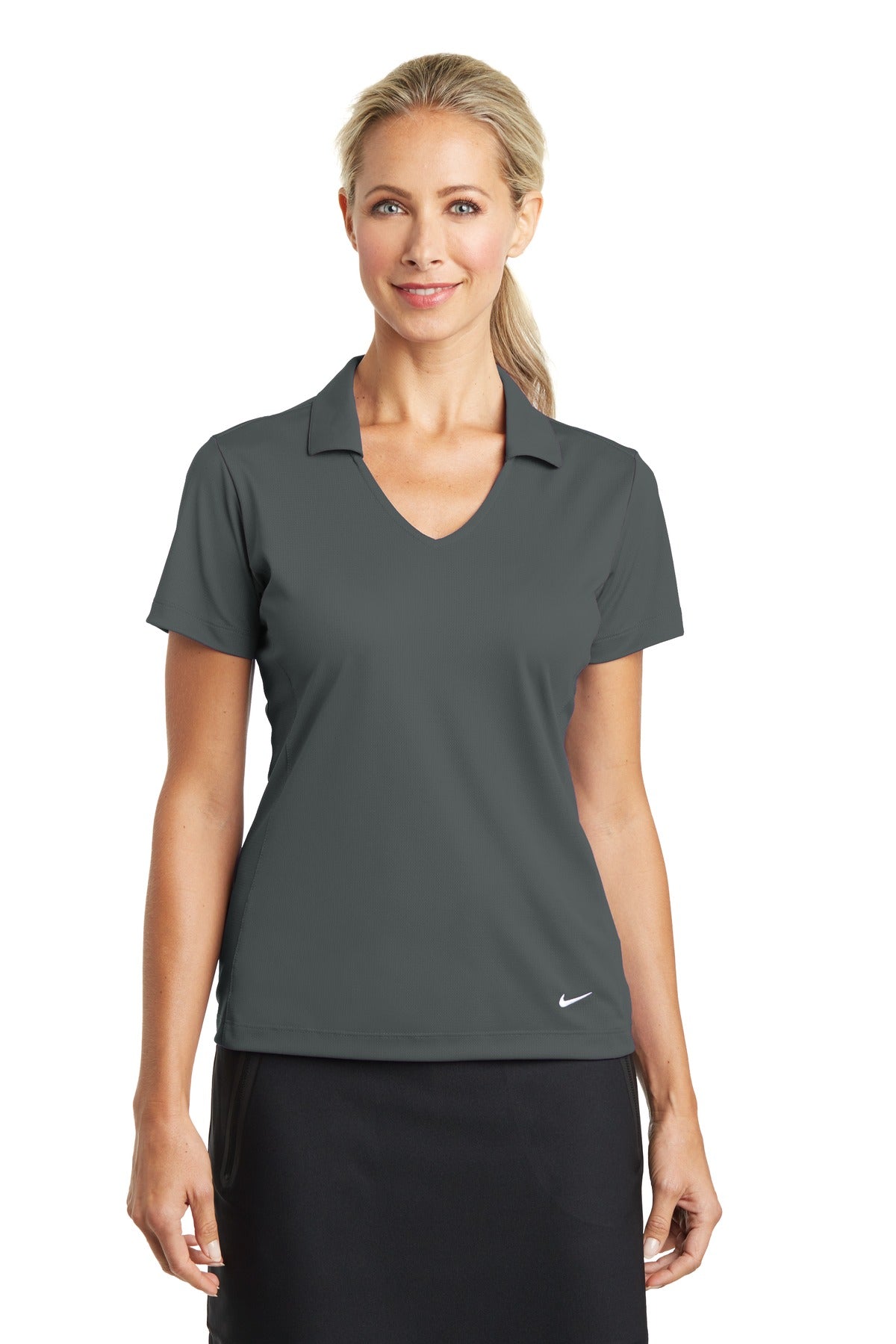 Nike Ladies Dri-FIT Vertical Mesh Polo. 637165 - DFW Impression