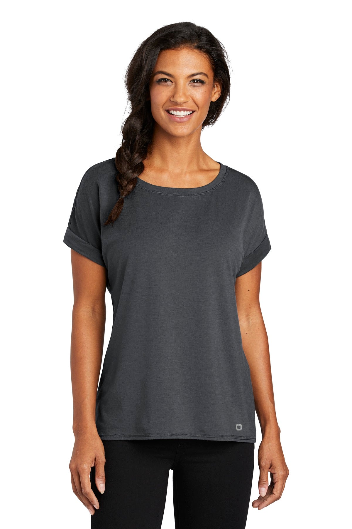 OGIO ® Ladies Luuma Cuffed Short Sleeve. LOG800 - DFW Impression