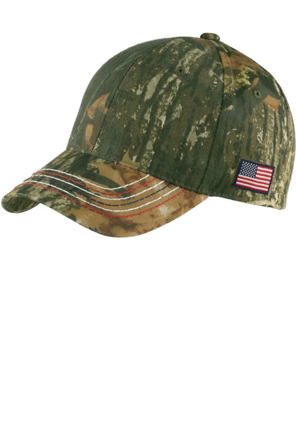 Port Authority® Americana Contrast Stitch Camouflage Cap. C909 - DFW Impression