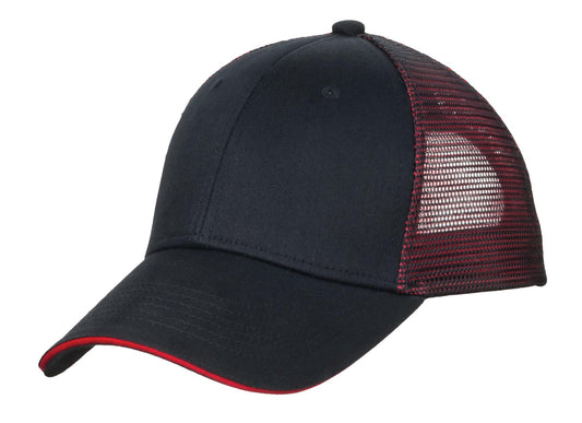 Port Authority® Double Mesh Snapback Sandwich Bill Cap. C818 - DFW Impression