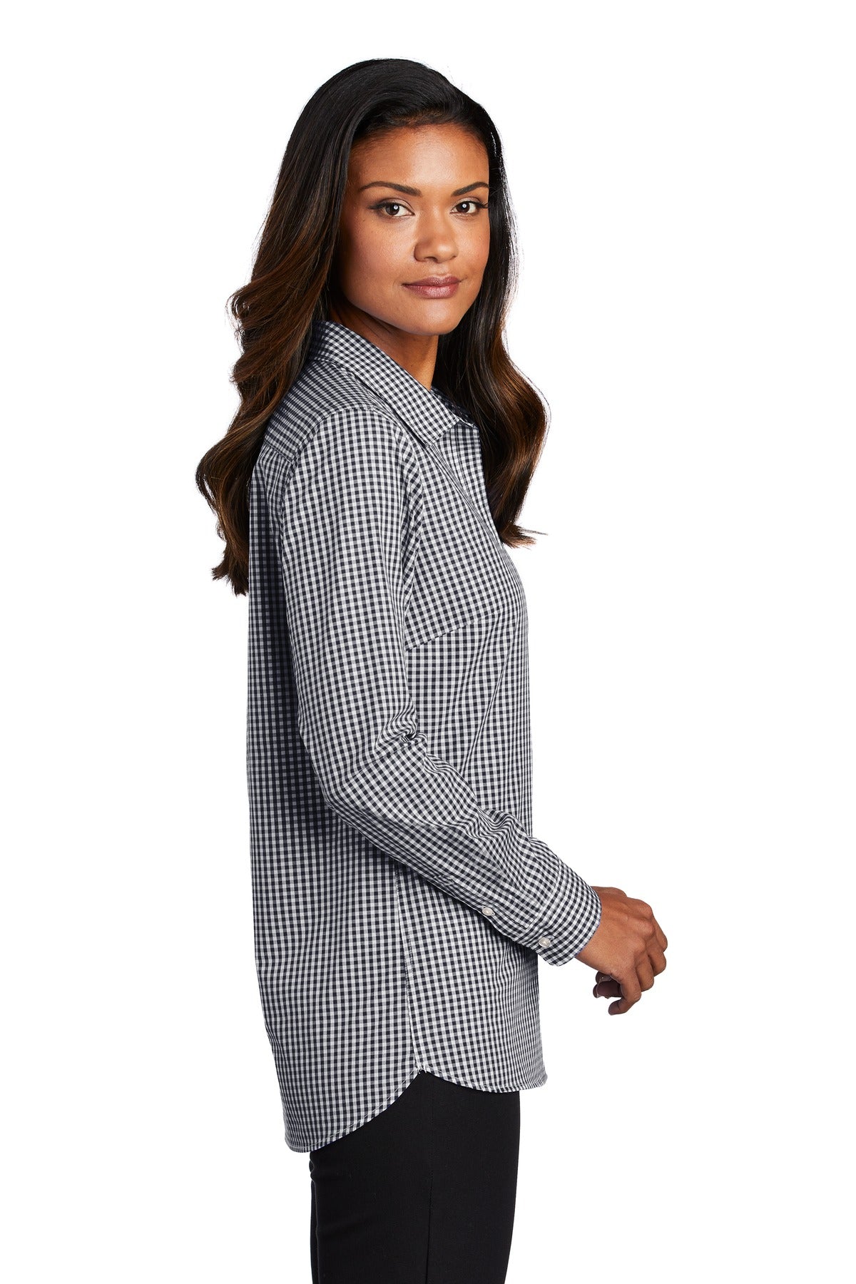 Port Authority ® Ladies Broadcloth Gingham Easy Care Shirt LW644 - DFW Impression
