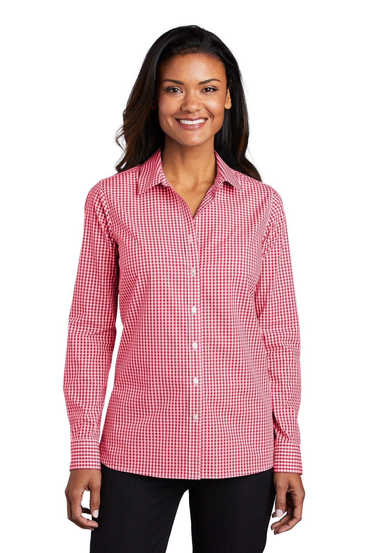Port Authority ® Ladies Broadcloth Gingham Easy Care Shirt LW644 - DFW Impression