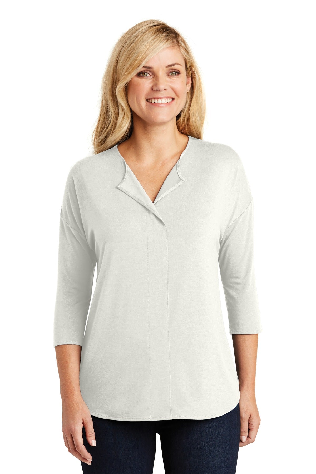 Port Authority® Ladies Concept 3/4-Sleeve Soft Split Neck Top. LK5433 - DFW Impression