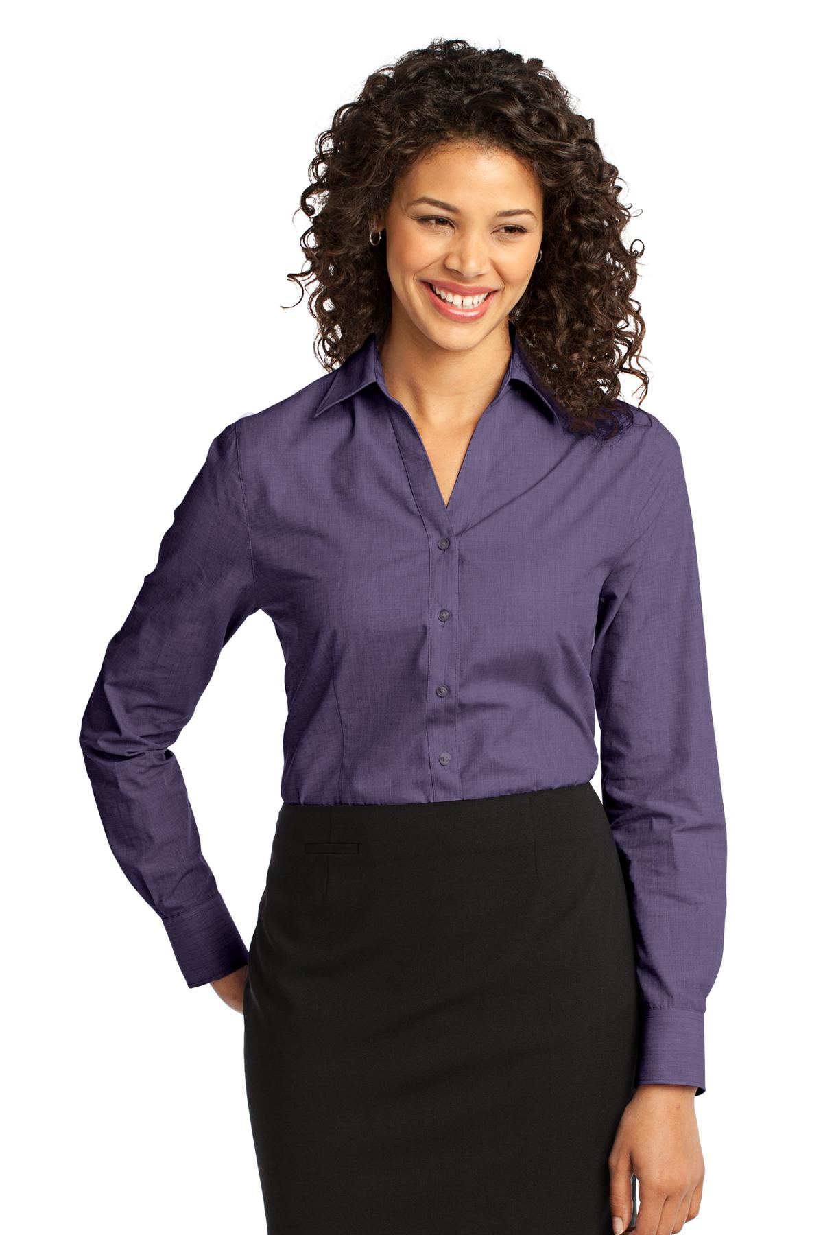 Port Authority® Ladies Crosshatch Easy Care Shirt. L640 - DFW Impression