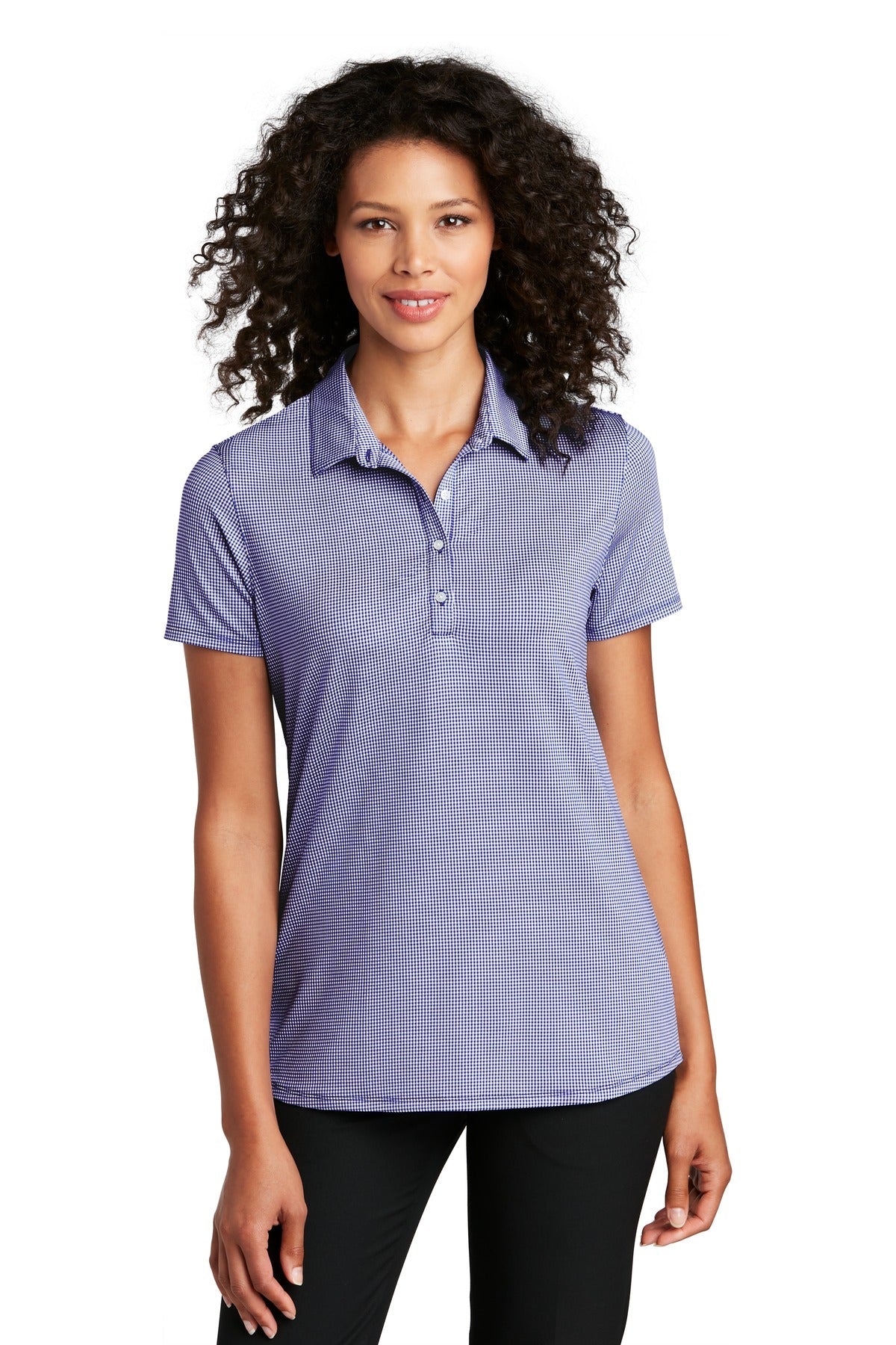 Port Authority ® Ladies Gingham Polo LK646 - DFW Impression