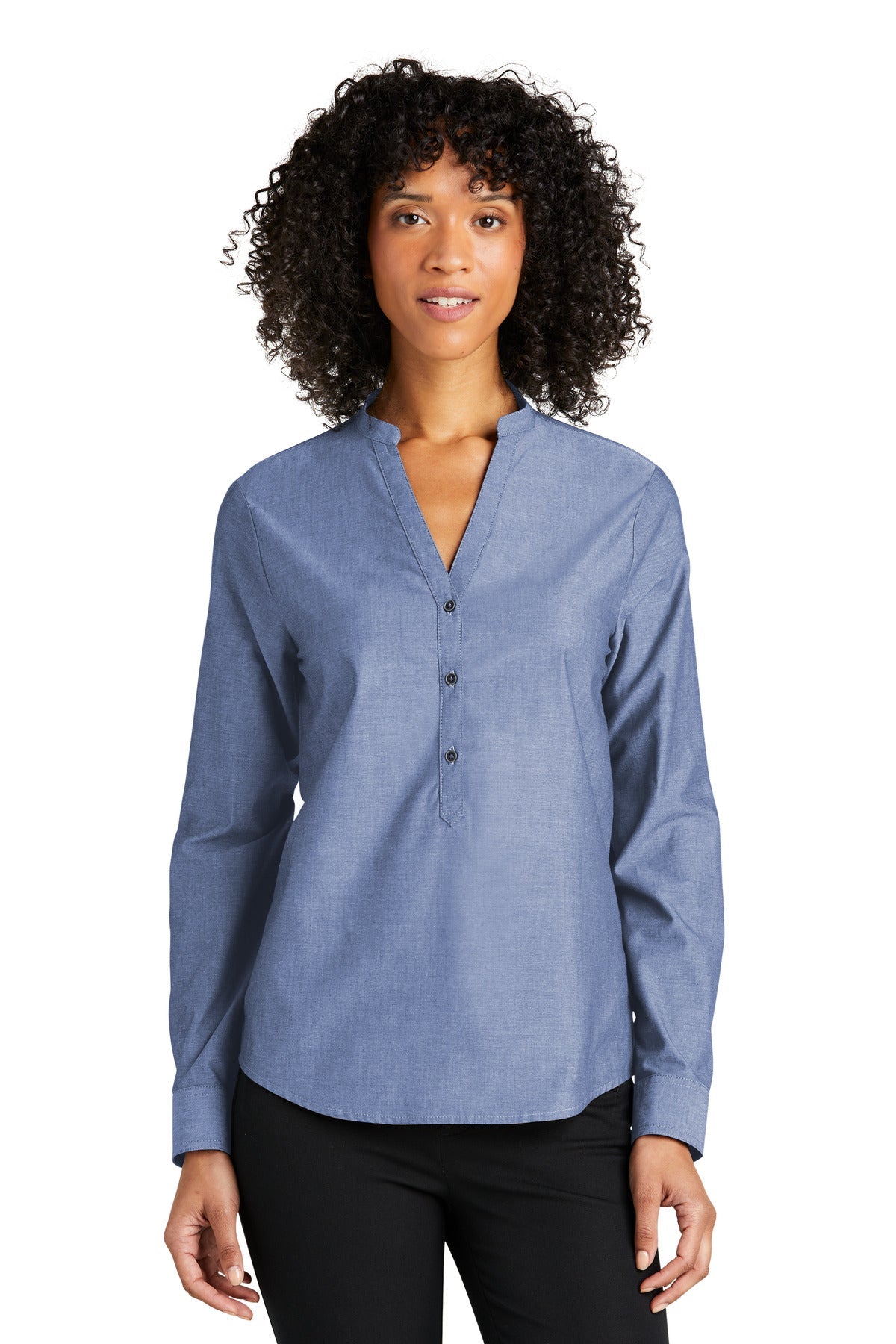 Port Authority® Ladies Long Sleeve Chambray Easy Care Shirt LW382 - DFW Impression