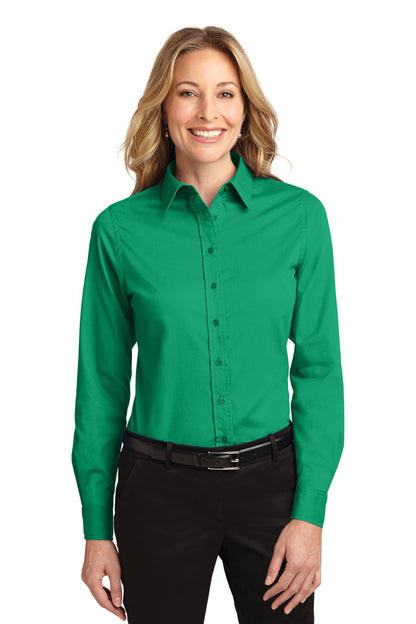 Port Authority® Ladies Long Sleeve Easy Care Shirt. L608 [Court Green] - DFW Impression