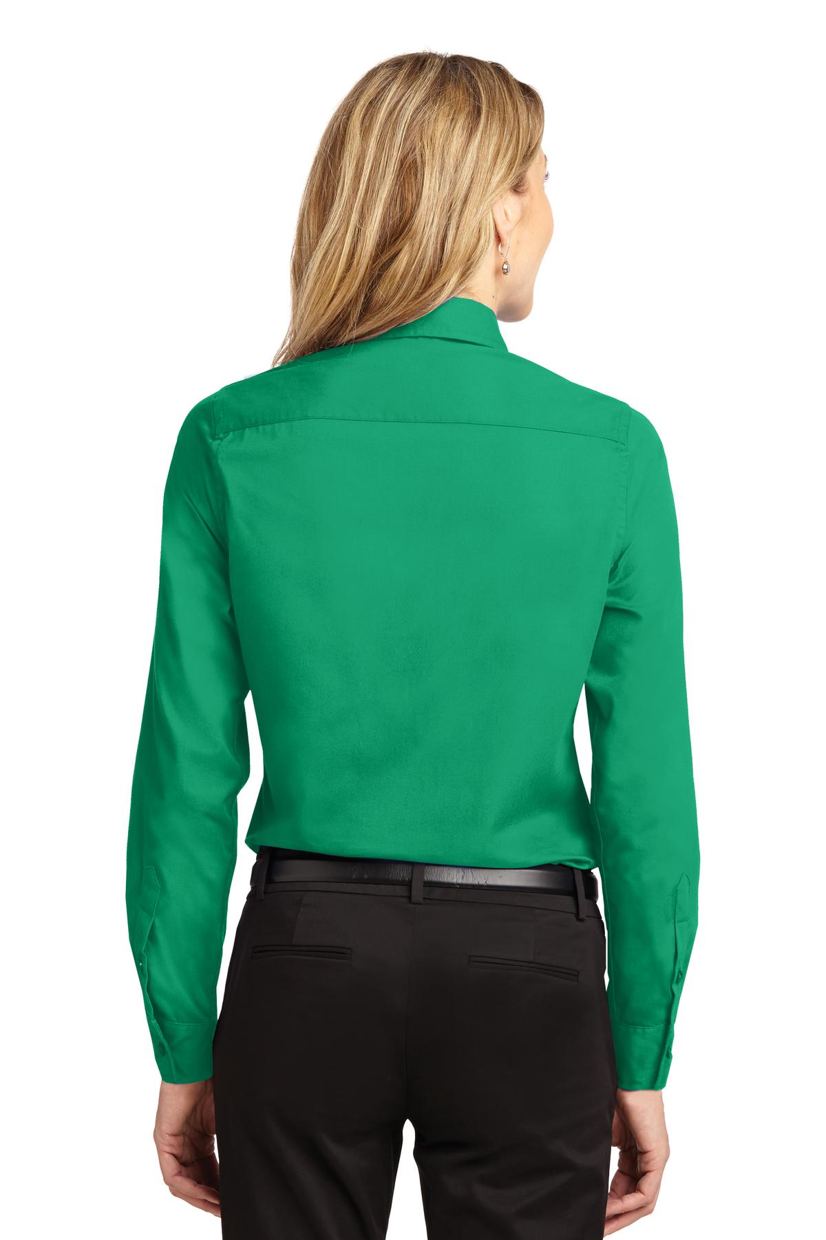 Port Authority® Ladies Long Sleeve Easy Care Shirt. L608 [Court Green] - DFW Impression