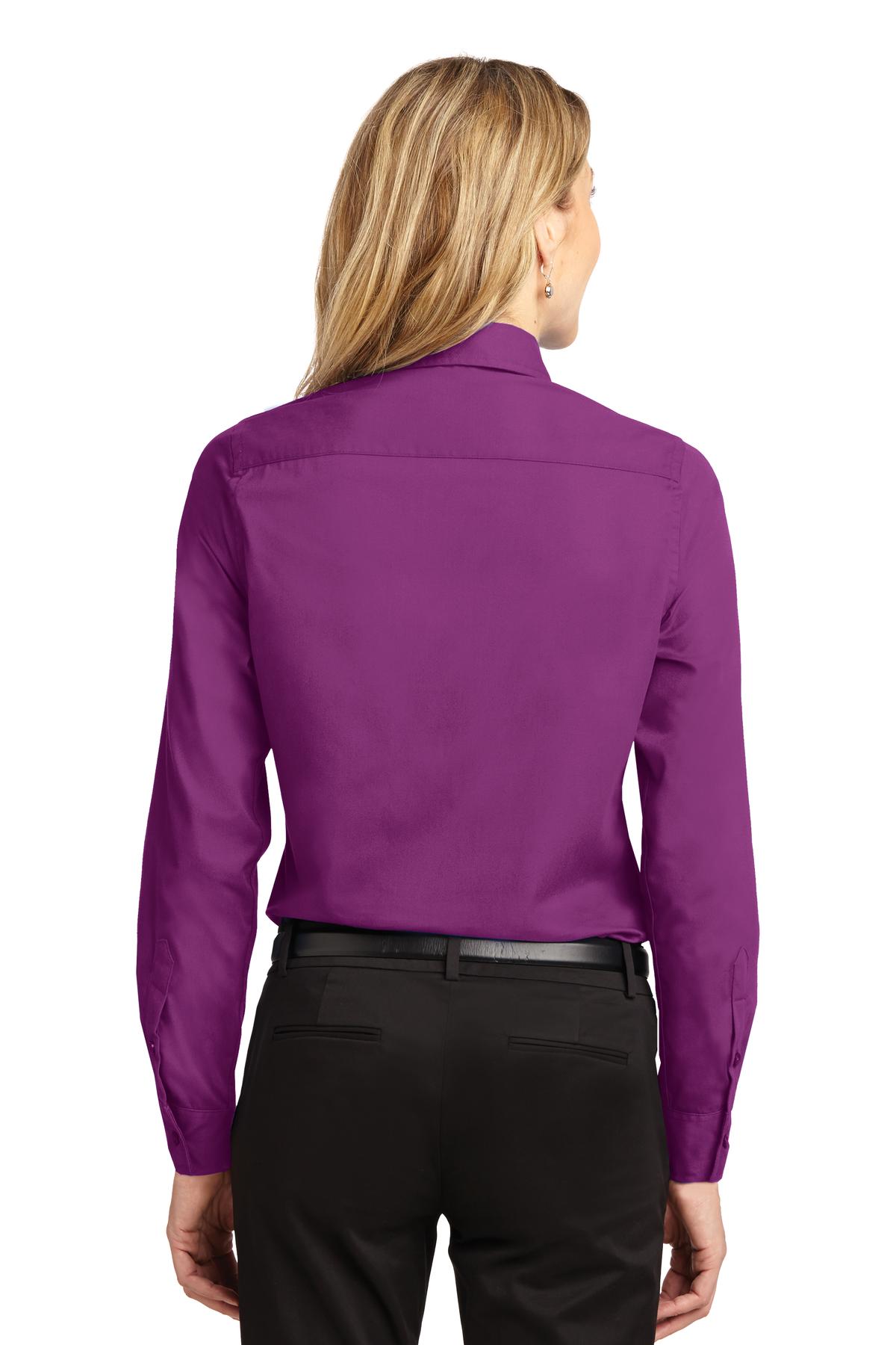 Port Authority® Ladies Long Sleeve Easy Care Shirt. L608 [Deep Berry] - DFW Impression