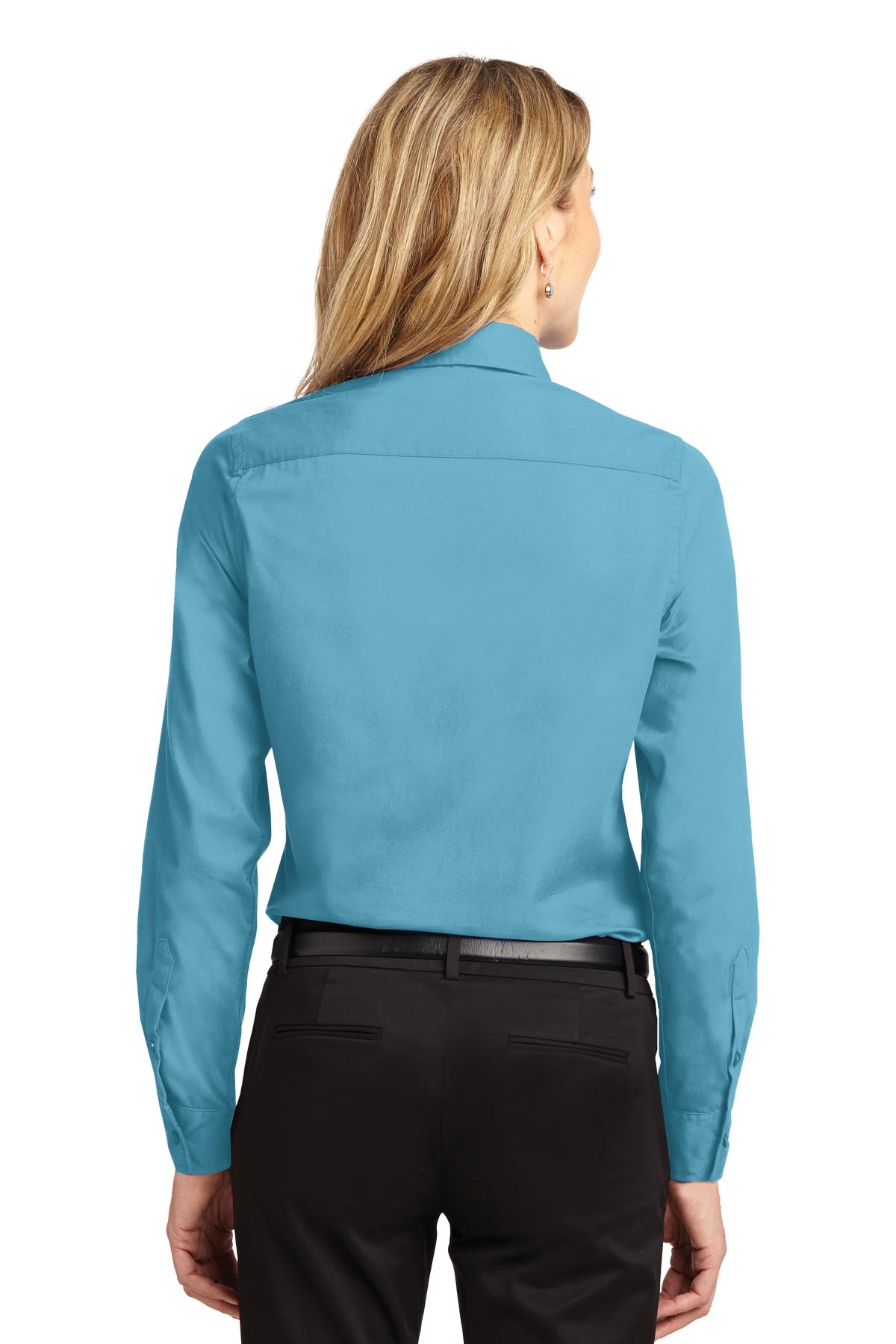 Port Authority® Ladies Long Sleeve Easy Care Shirt. L608 [Maui Blue] - DFW Impression