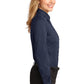 Port Authority® Ladies Long Sleeve Easy Care Shirt. L608 [Navy/ Light Stone] - DFW Impression