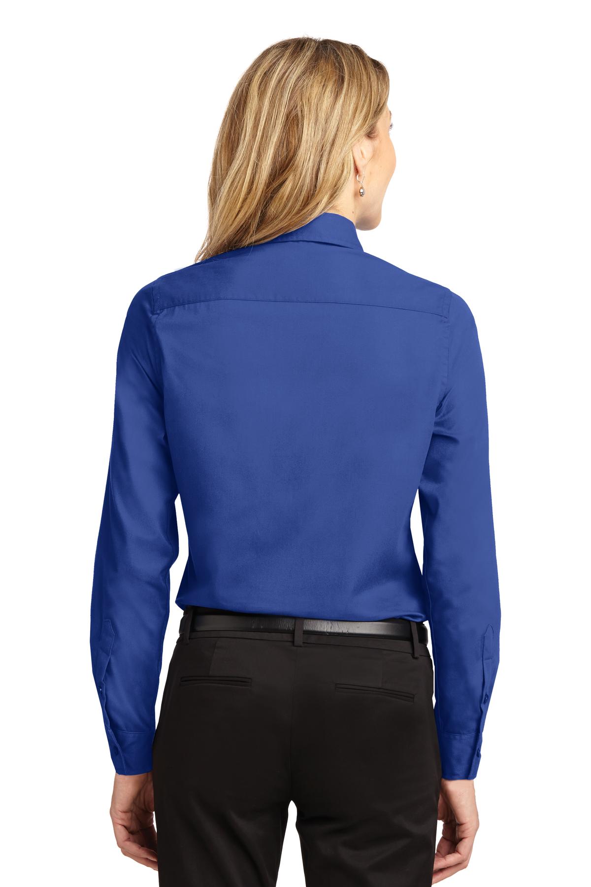 Port Authority® Ladies Long Sleeve Easy Care Shirt. L608 [Royal/ Classic Navy] - DFW Impression