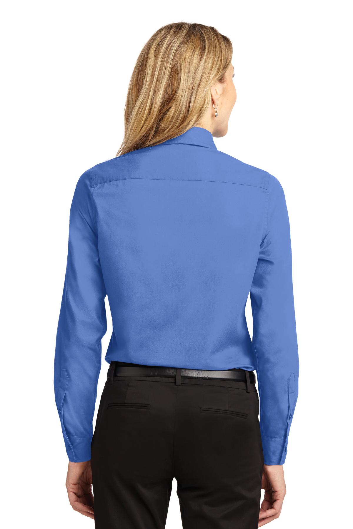 Port Authority® Ladies Long Sleeve Easy Care Shirt. L608 [Ultramarine Blue] - DFW Impression