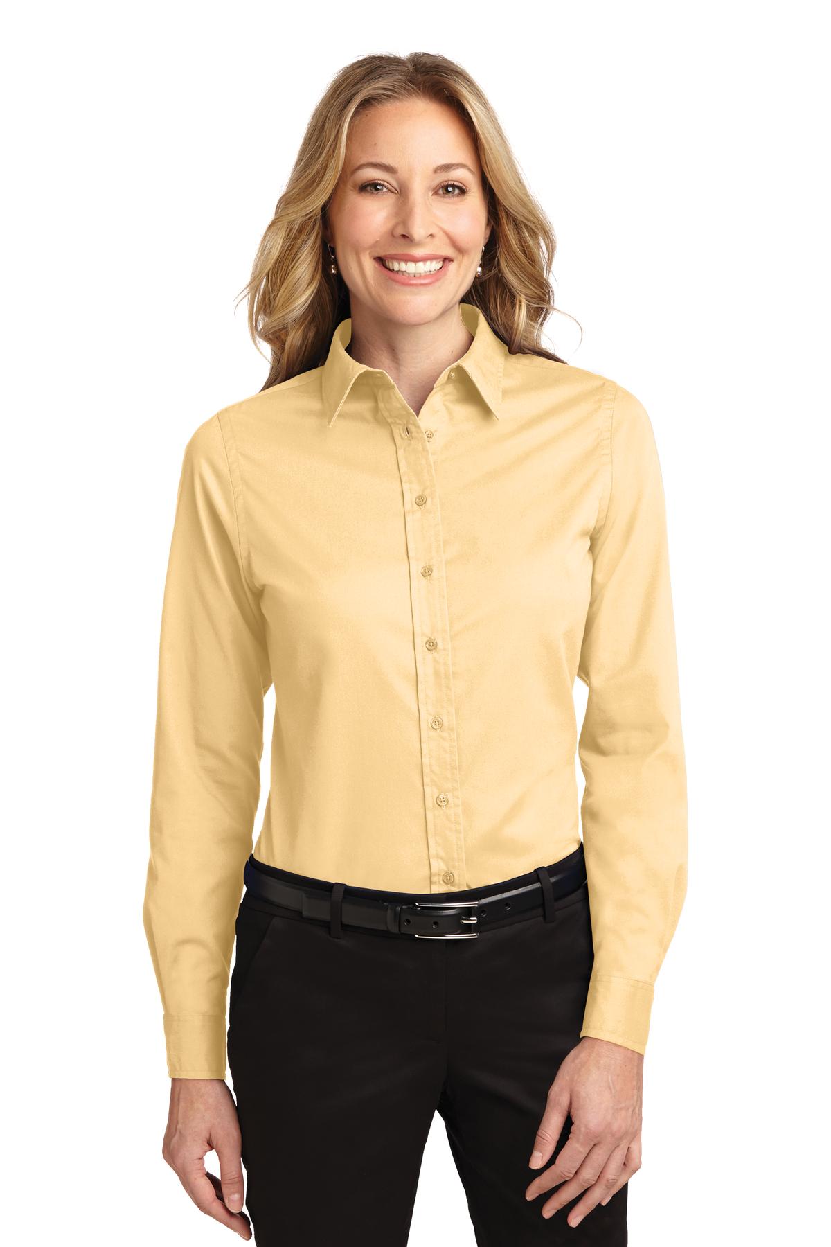 Port Authority® Ladies Long Sleeve Easy Care Shirt. L608 [Yellow] - DFW Impression