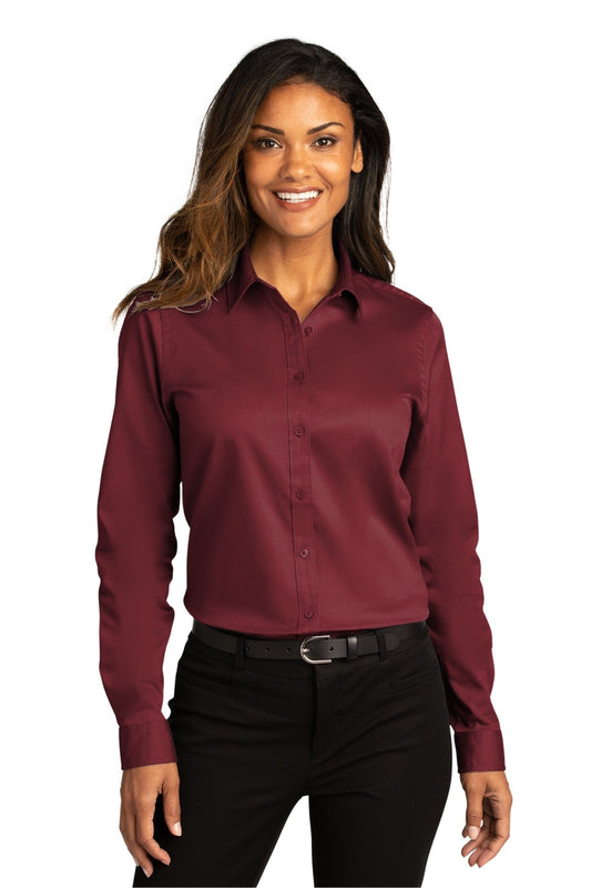 Port Authority® Ladies Long Sleeve SuperPro React™Twill Shirt. LW808 - DFW Impression