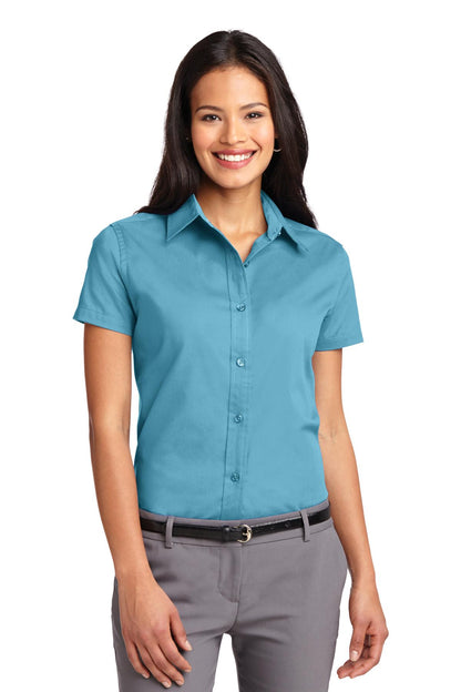 Port Authority® Ladies Short Sleeve Easy Care Shirt. L508 [Maui Blue] - DFW Impression