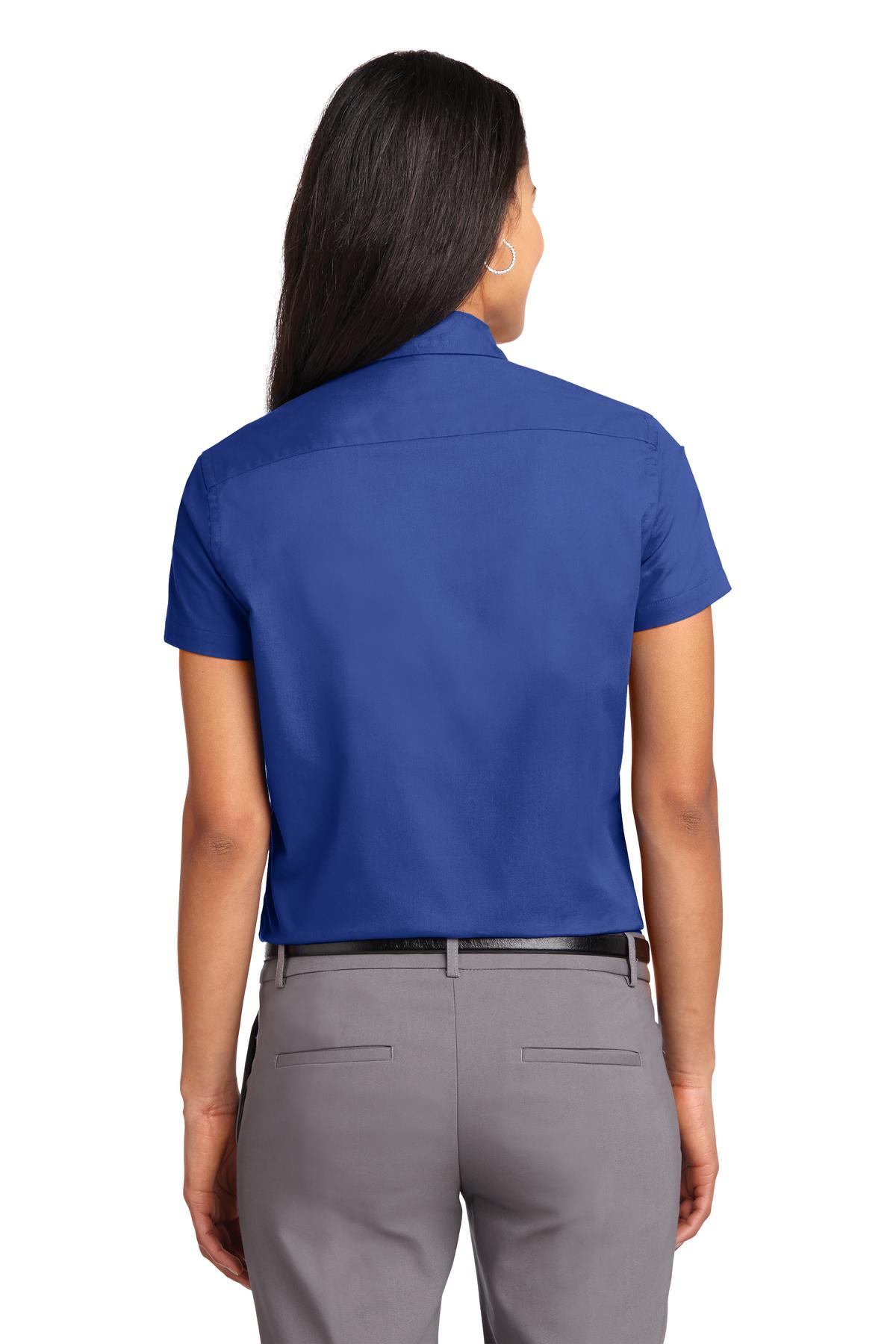 Port Authority® Ladies Short Sleeve Easy Care Shirt. L508 [Royal/ Classic Navy] - DFW Impression