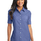 Port Authority® Ladies Short Sleeve SuperPro™ Oxford Shirt. L659 - DFW Impression