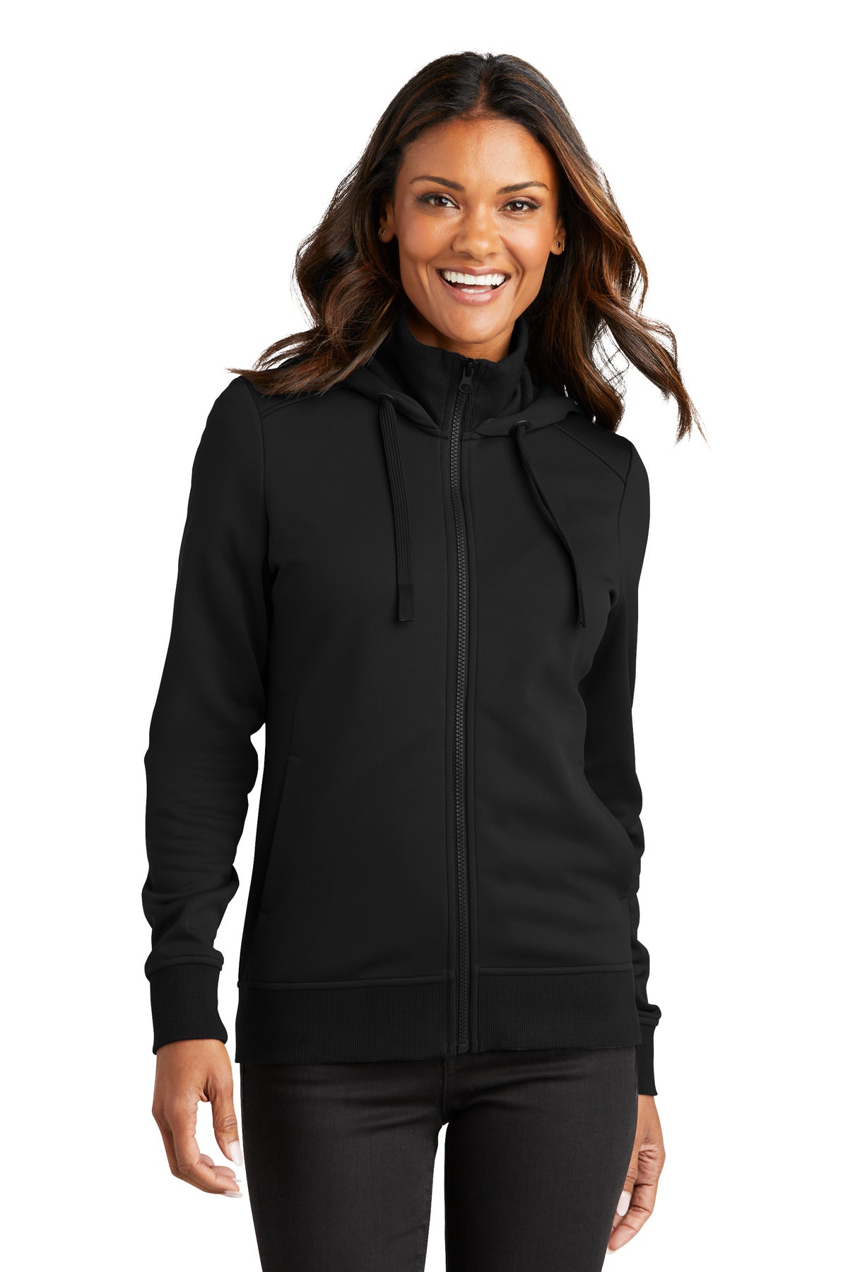 Port Authority® Ladies Smooth Fleece Hooded Jacket L814 - DFW Impression