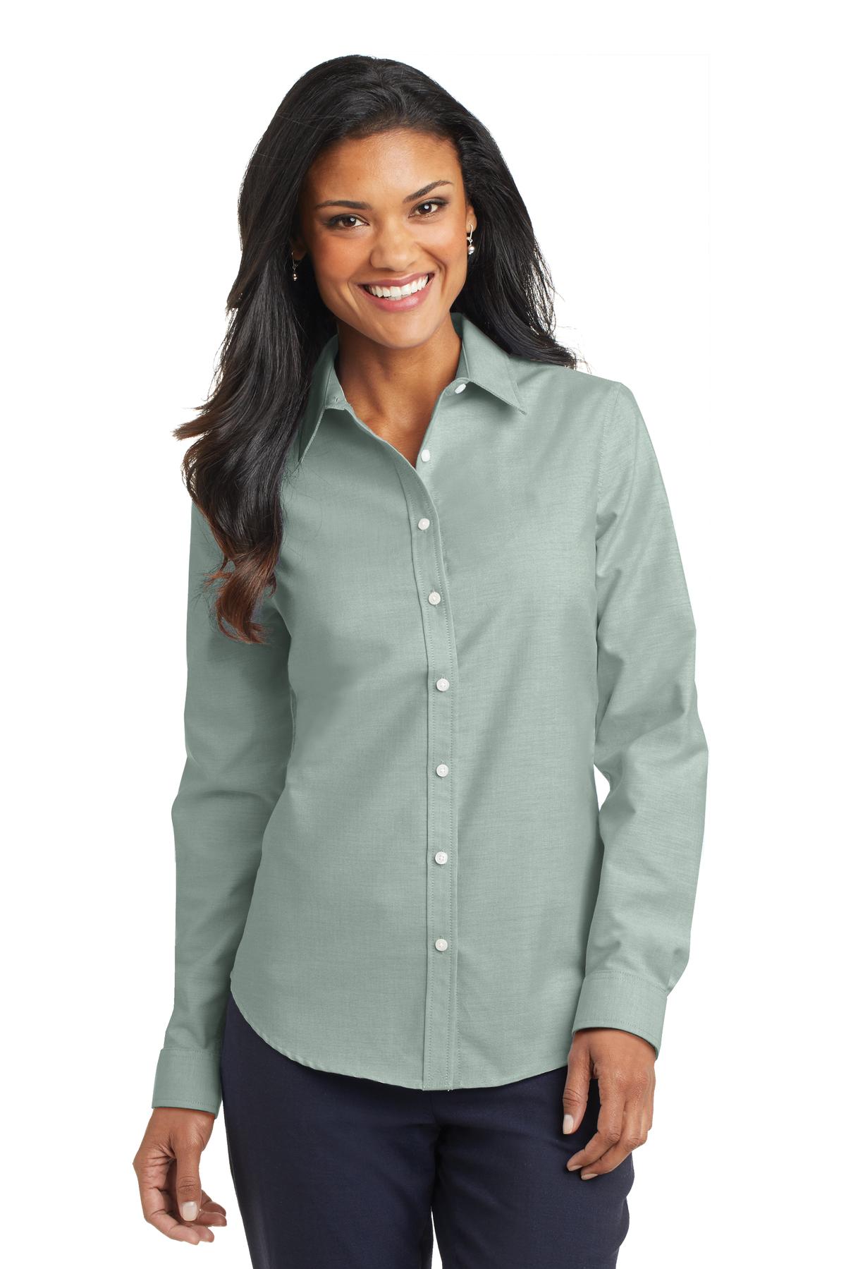 Port Authority® Ladies SuperPro™ Oxford Shirt. L658 - DFW Impression