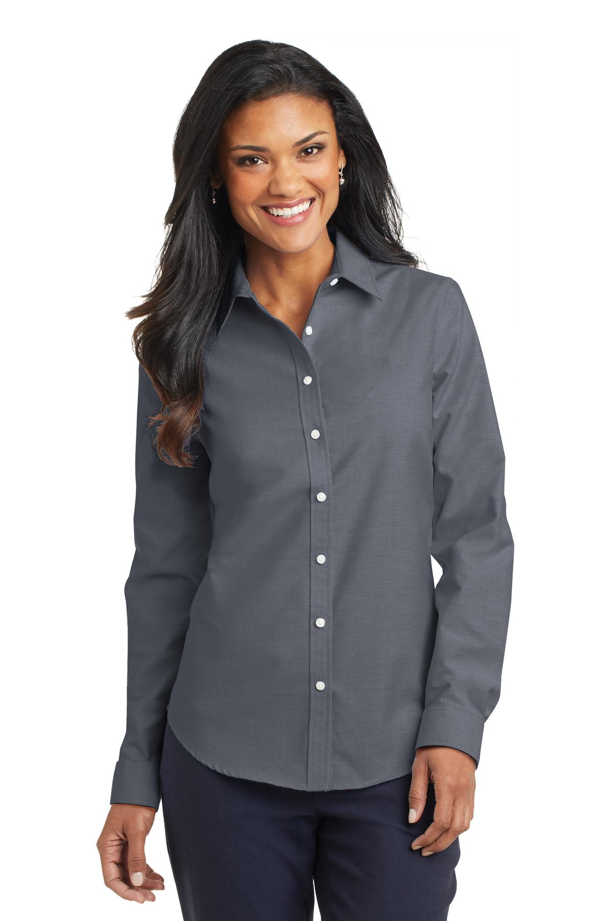 Port Authority® Ladies SuperPro™ Oxford Shirt. L658 - DFW Impression