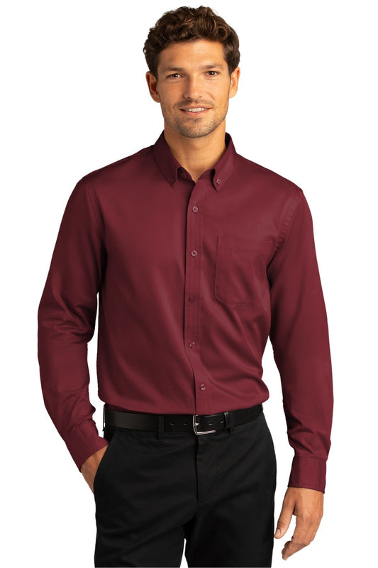 Port Authority® Long Sleeve SuperPro React™ Twill Shirt. W808 - DFW Impression