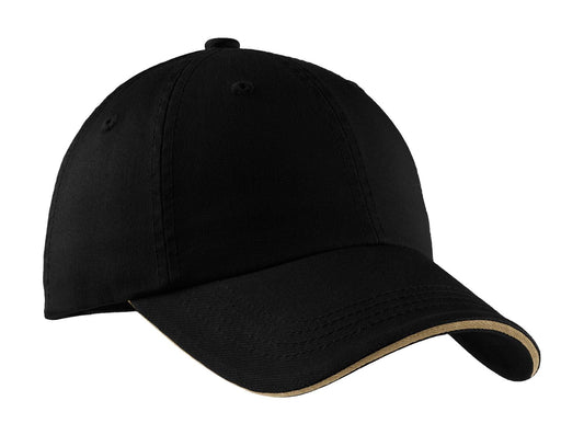 Port Authority® Sandwich Bill Cap with Striped Closure. C830 - DFW Impression