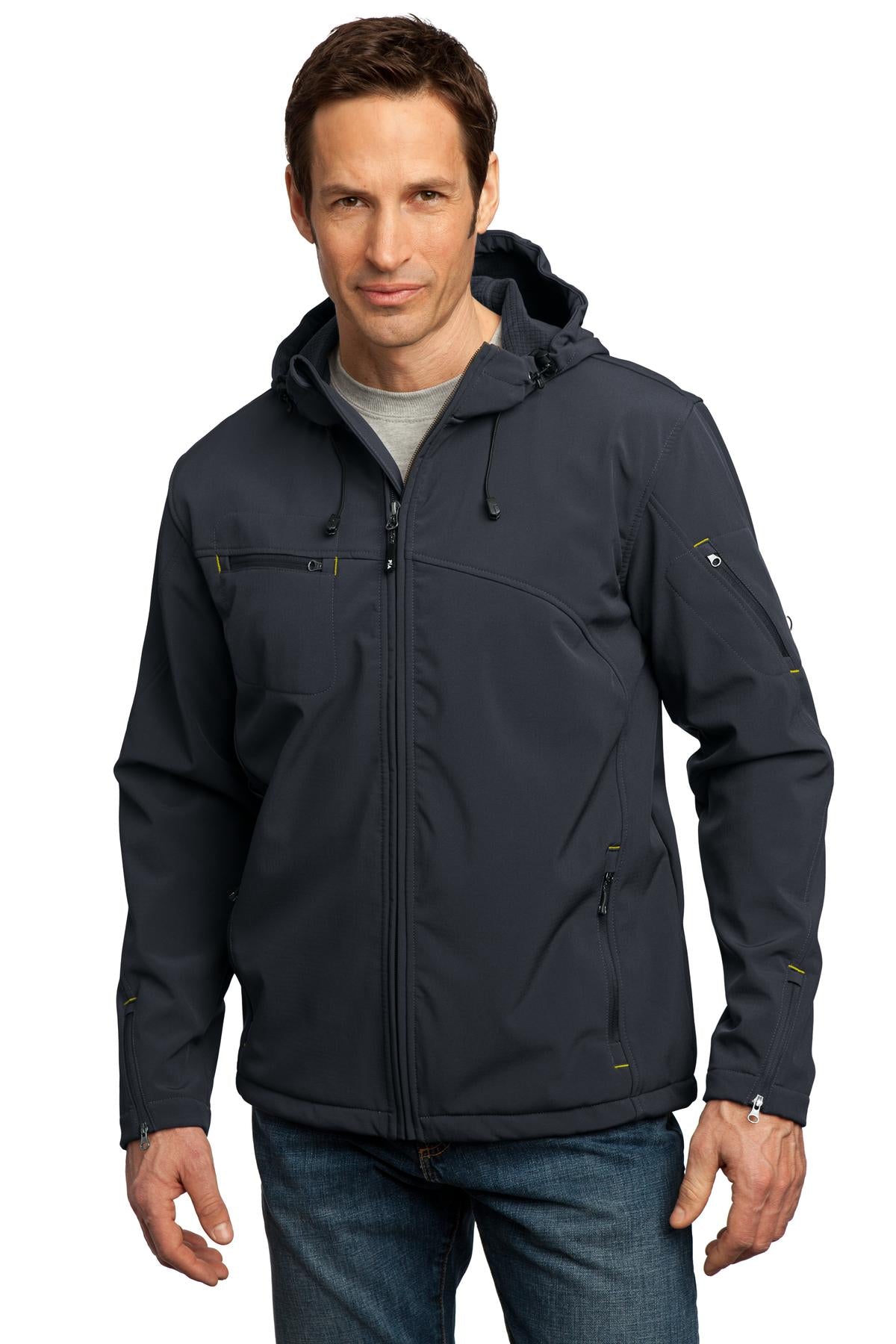 Port Authority® Textured Hooded Soft Shell Jacket. J706 - DFW Impression