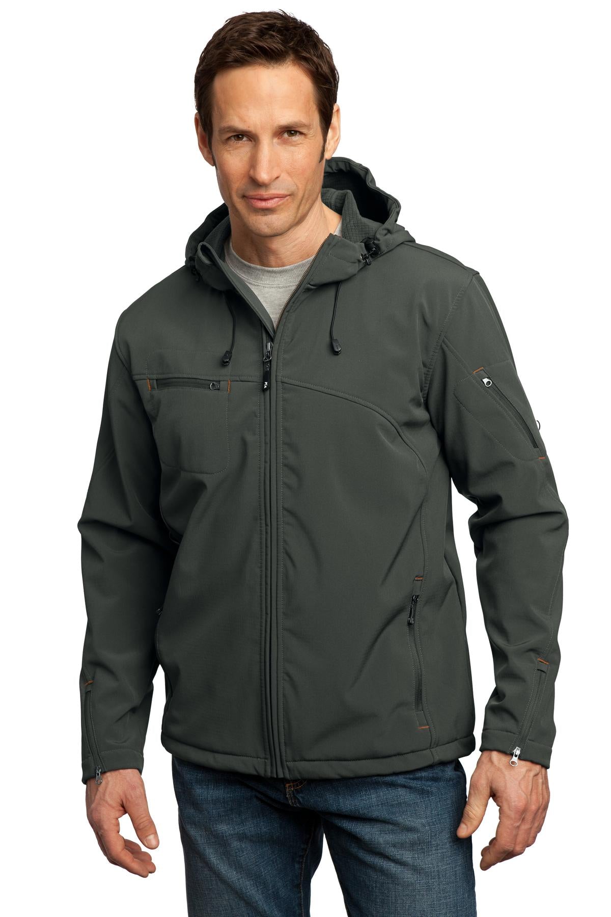 Port Authority® Textured Hooded Soft Shell Jacket. J706 - DFW Impression