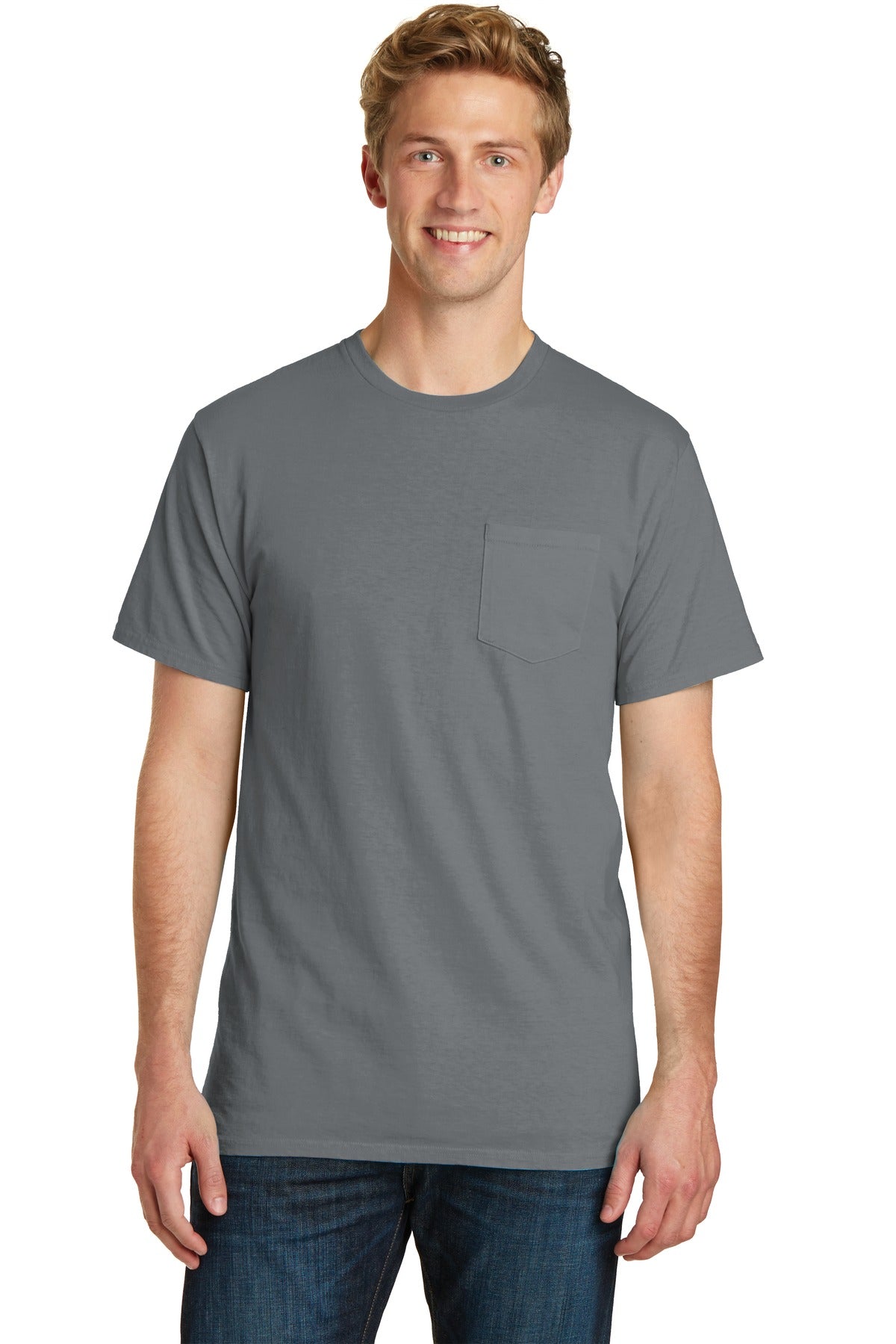 Port & Company® Beach Wash® Garment-Dyed Pocket Tee. PC099P - DFW Impression