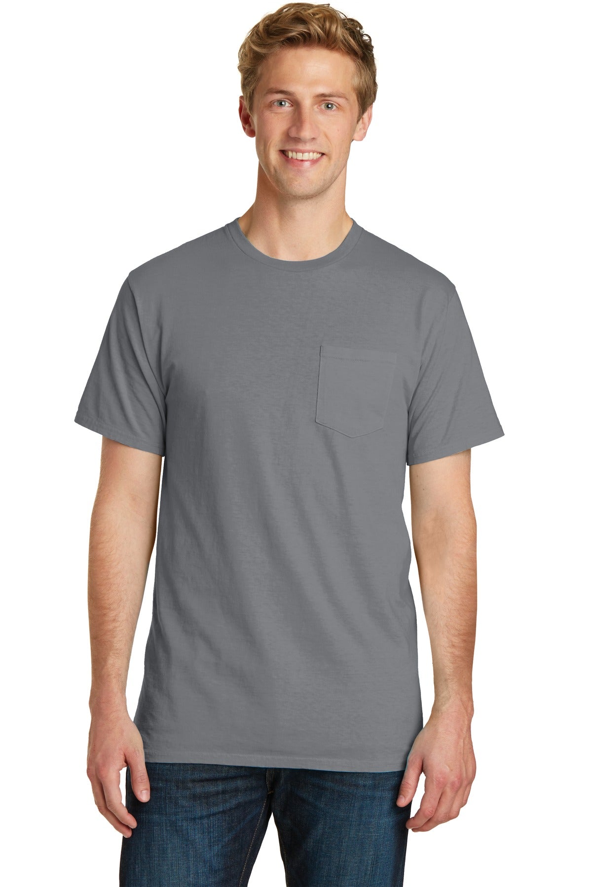 Port & Company® Beach Wash® Garment-Dyed Pocket Tee. PC099P - DFW Impression