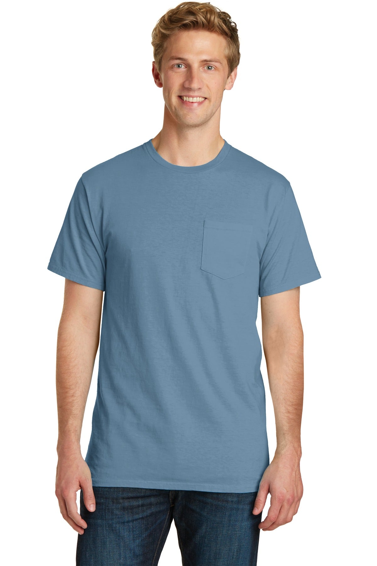 Port & Company® Beach Wash® Garment-Dyed Pocket Tee. PC099P - DFW Impression