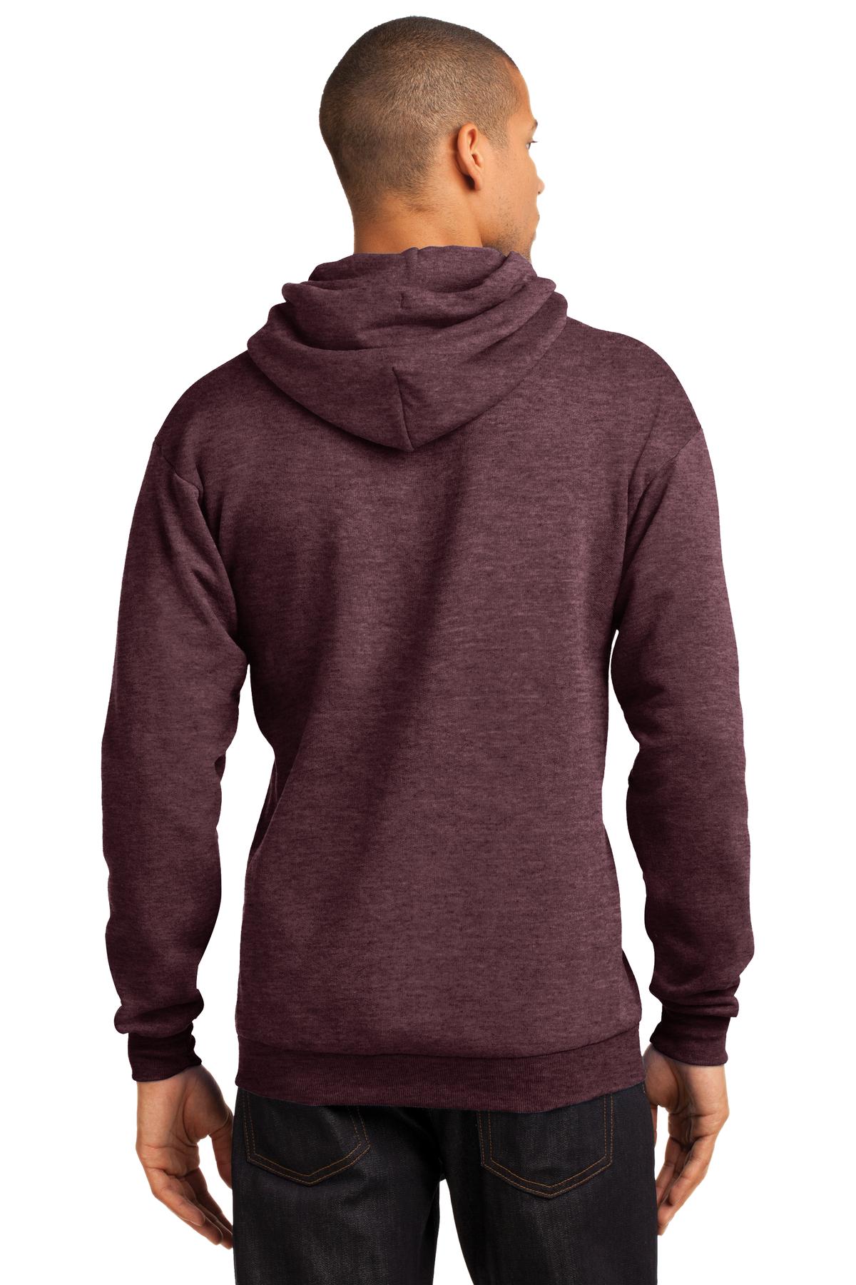 Port & Company® - Core Fleece Pullover Hooded Sweatshirt. PC78H [Heather Athletic Maroon] - DFW Impression