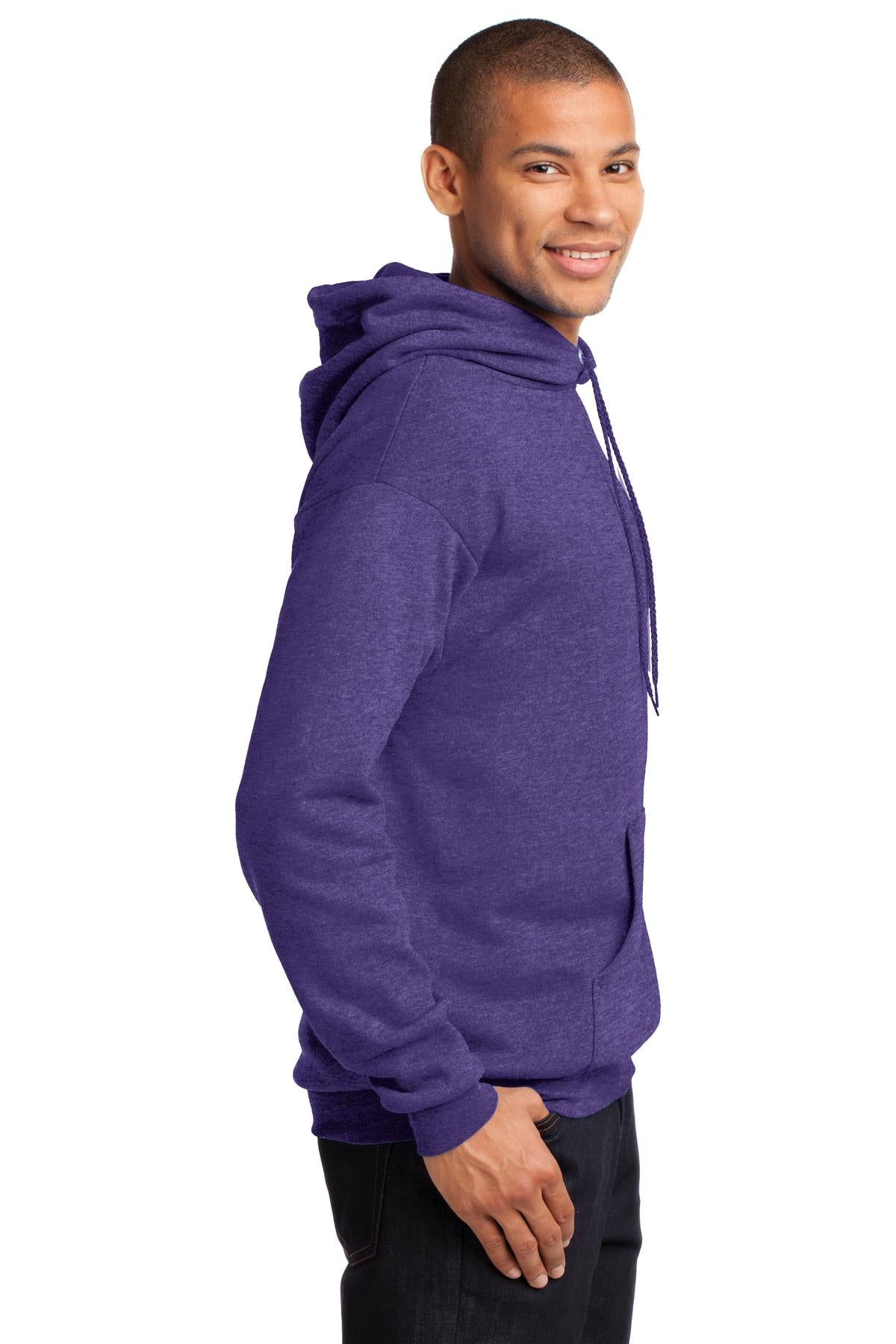 Port & Company® - Core Fleece Pullover Hooded Sweatshirt. PC78H [Heather Purple] - DFW Impression